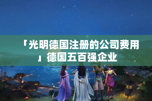 「光明德國注冊的公司費用」德國五百強企業