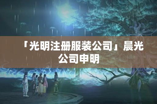 「光明注冊(cè)服裝公司」晨光公司申明
