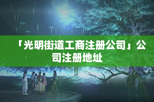 「光明街道工商注冊公司」公司注冊地址