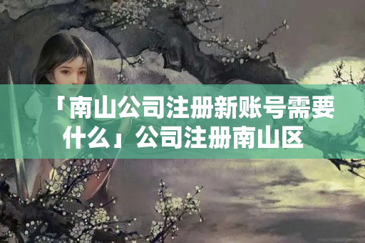 「南山公司注冊新賬號需要什么」公司注冊南山區