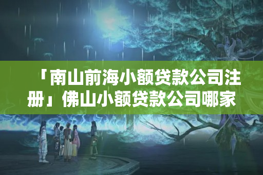 「南山前海小額貸款公司注冊」佛山小額貸款公司哪家好