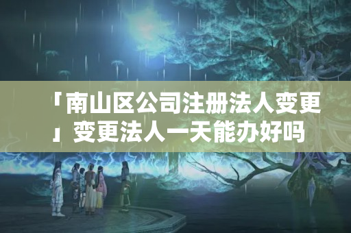 「南山區公司注冊法人變更」變更法人一天能辦好嗎
