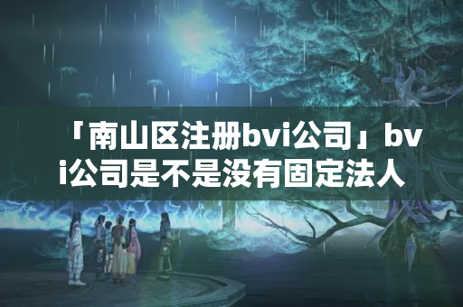 「南山區注冊bvi公司」bvi公司是不是沒有固定法人