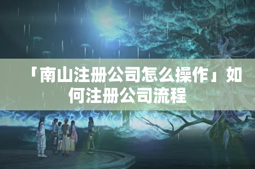「南山注冊公司怎么操作」如何注冊公司流程