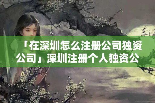 「在深圳怎么注冊(cè)公司獨(dú)資公司」深圳注冊(cè)個(gè)人獨(dú)資公司