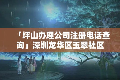 「坪山辦理公司注冊電話查詢」深圳龍華區玉翠社區