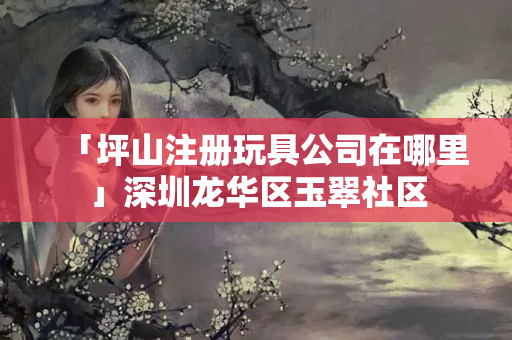 「坪山注冊玩具公司在哪里」深圳龍華區玉翠社區