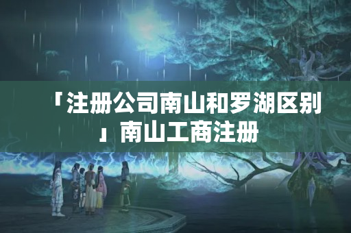 「注冊(cè)公司南山和羅湖區(qū)別」南山工商注冊(cè)