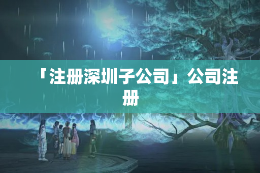 「注冊(cè)深圳子公司」公司注冊(cè)