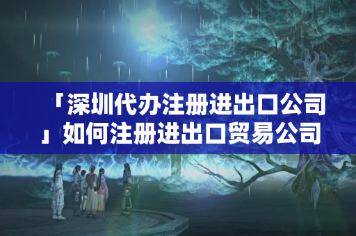 「深圳代辦注冊進出口公司」如何注冊進出口貿易公司流程