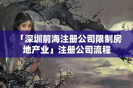 「深圳前海注冊(cè)公司限制房地產(chǎn)業(yè)」注冊(cè)公司流程