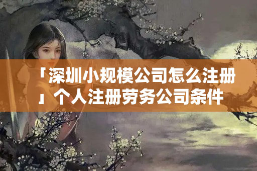 「深圳小規模公司怎么注冊」個人注冊勞務公司條件