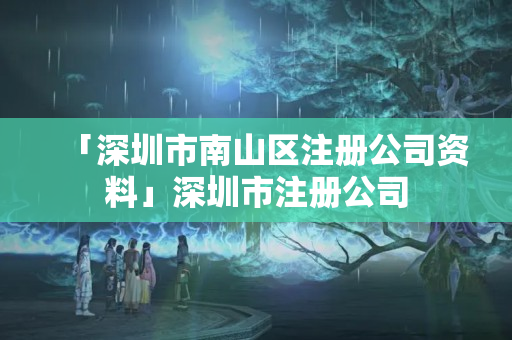 「深圳市南山區注冊公司資料」深圳市注冊公司