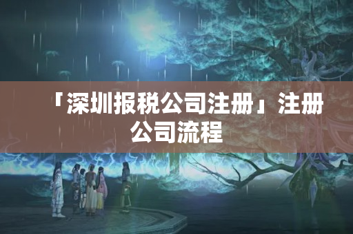 「深圳報稅公司注冊」注冊公司流程