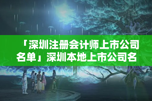 「深圳注冊會計師上市公司名單」深圳本地上市公司名單