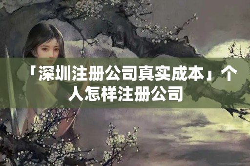 「深圳注冊公司真實成本」個人怎樣注冊公司