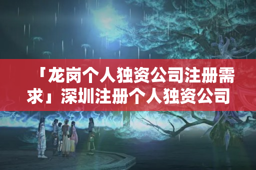 「龍崗個人獨資公司注冊需求」深圳注冊個人獨資公司